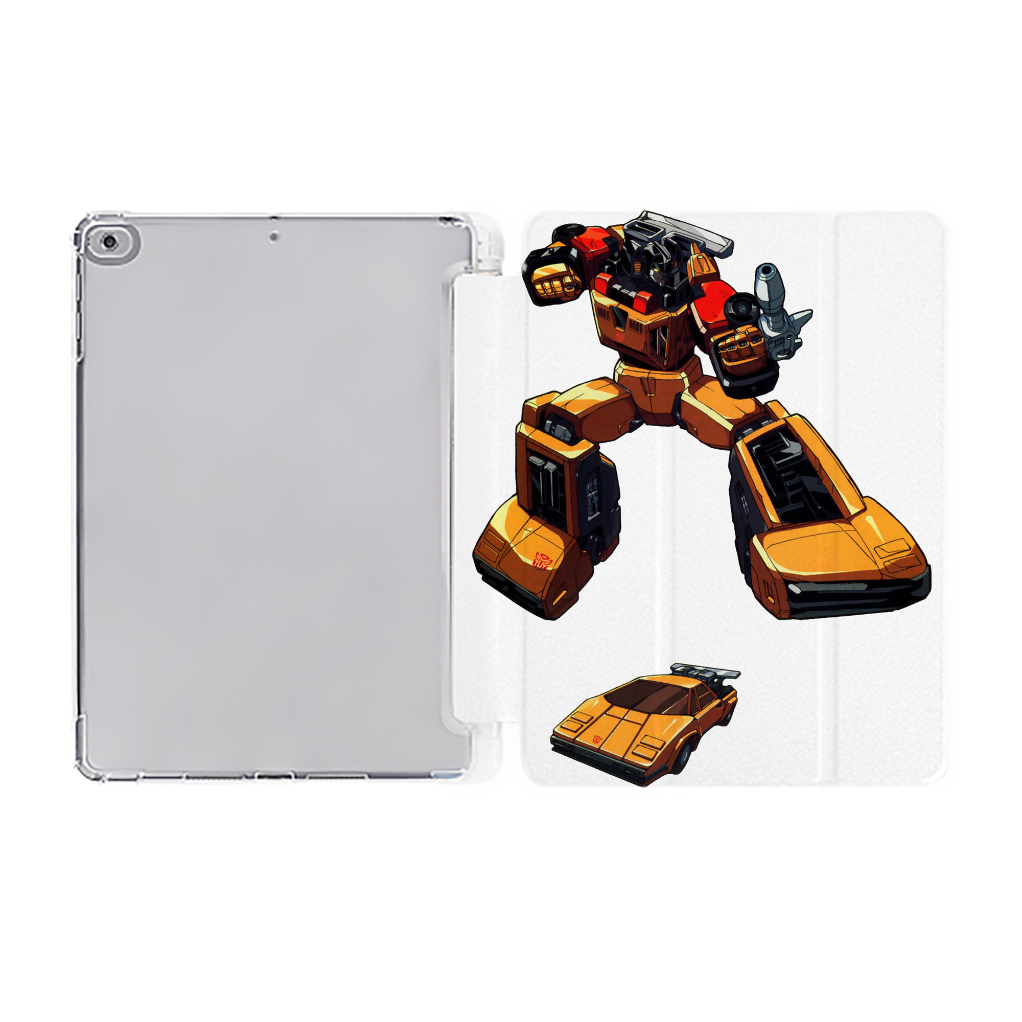（画像用）  IPad ケース ペン収納付き 三つ折りスタンド PUレザー×シリコン 対応機種9.5/10.5/10.9インチ